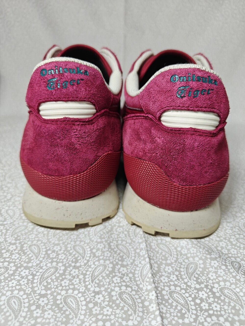 Onitsuka Tiger Colorado Eighty-Five Burgundy Suede Retro Sneakers Men's Sz 12 - Picture 8 of 10